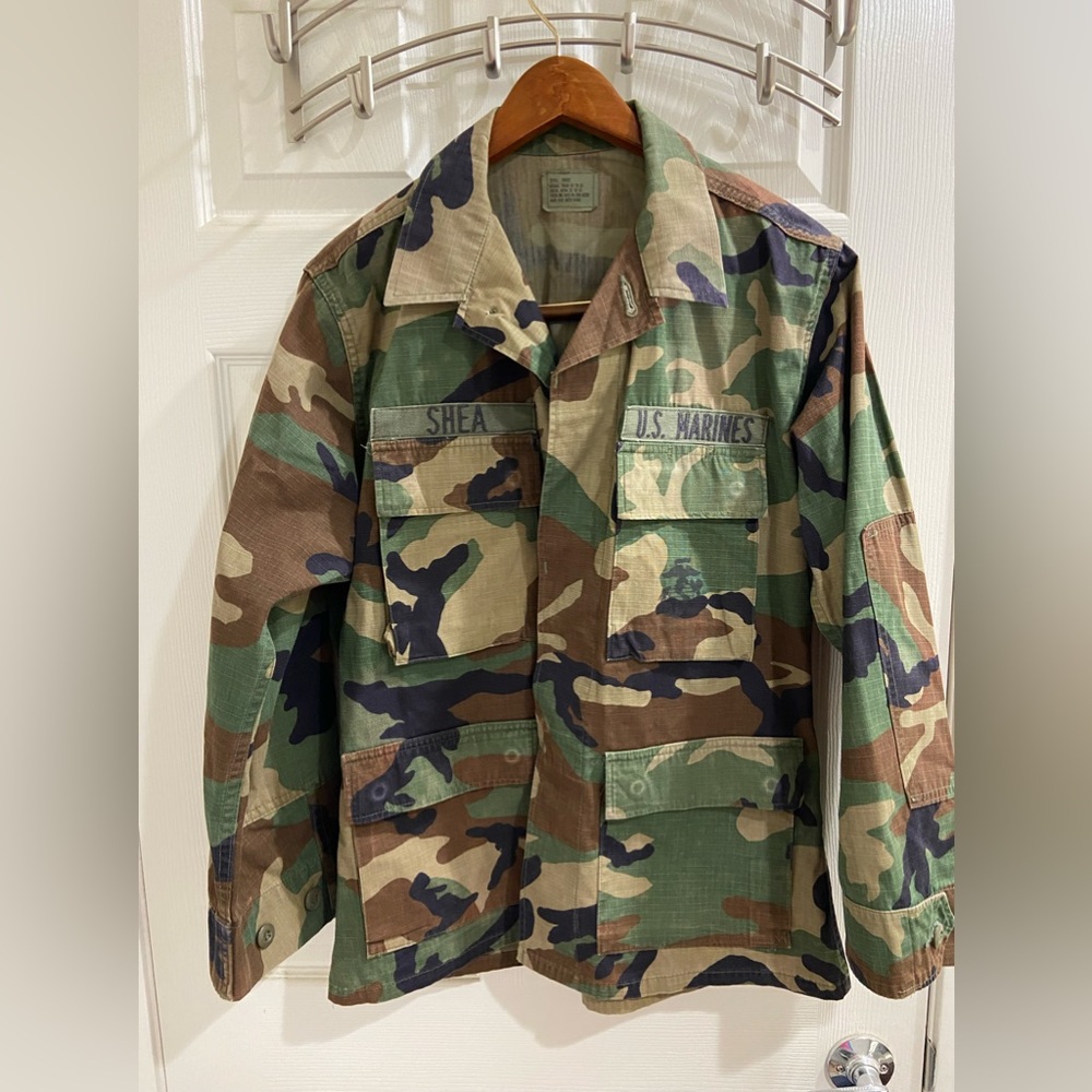 Marines button up jacket usmc small short camouflage USMC